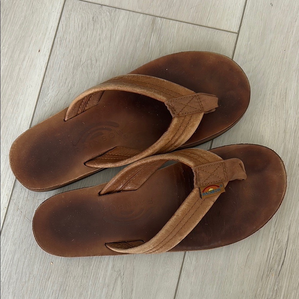 Rainbow Brown Sandals Classic Comfort Flip-Flops